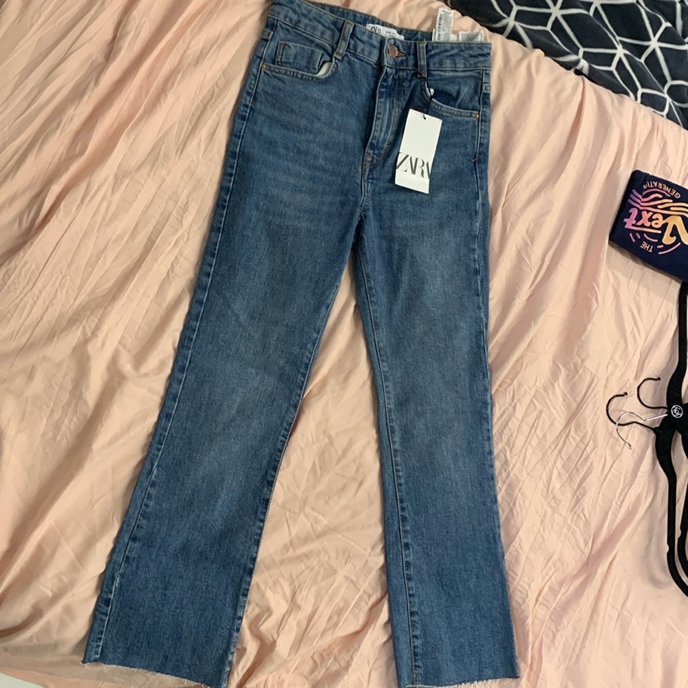 new with tags! women’s zara mini flare jeans